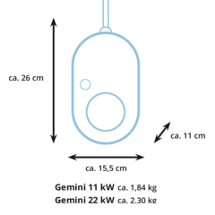 go-e Charger Gemini: Größe und Gewicht