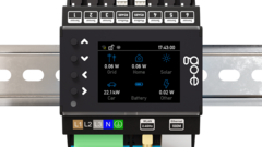 go-e Controller front mit hut- chienen anzeige auf