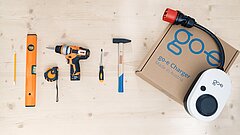 Tools for installing the go-e Charger Gemini flex