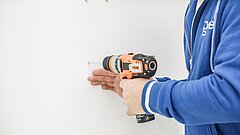 Drill holes for the mounting plate