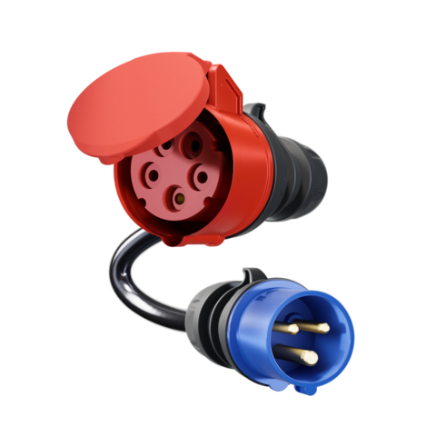 CEE Kupplung 16A 5p Rot auf 16A 3 Blau