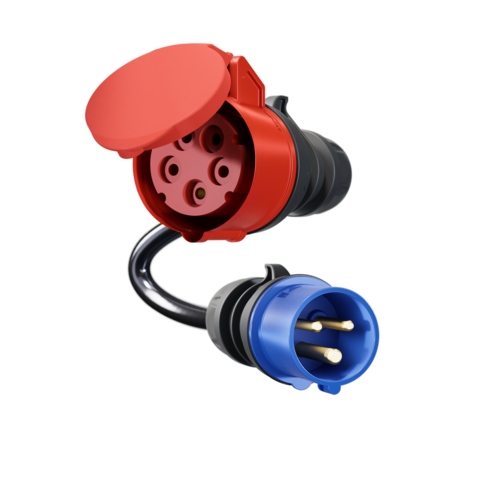 CEE Kupplung 16A 5p Rot auf 16A 3 Blau