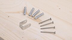 Screws and dowels for mounting the go-e charger Gemini flex