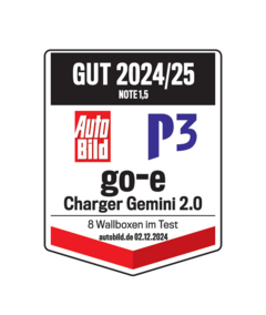 Autobild P3 Wallbox Testsiegel 2024/2025