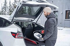 go-e Charger im Kofferaum